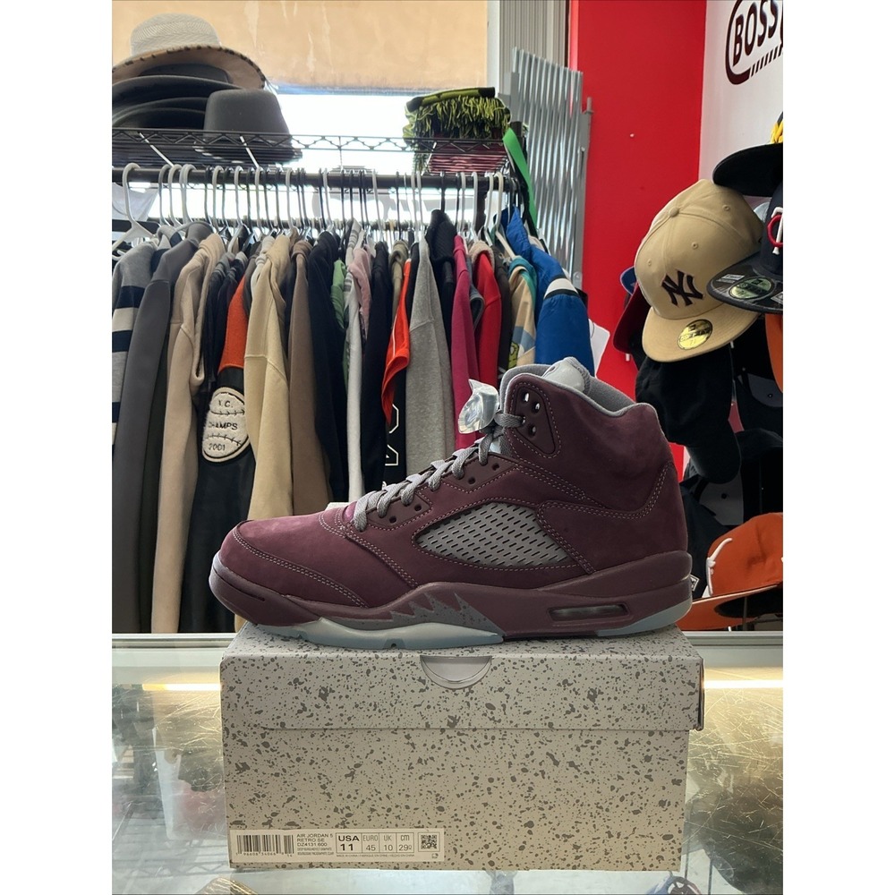 Nike Air Jordan 5 Retro Deep Burgundy Lt Graphite DZ4131-600 Mens Size 11